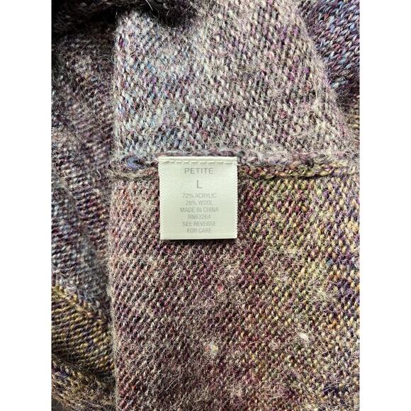 Dress Barn Sweater Women’s Petite Large V Neck Short Sleeve‎ Wool blend - Picture 6 of 6